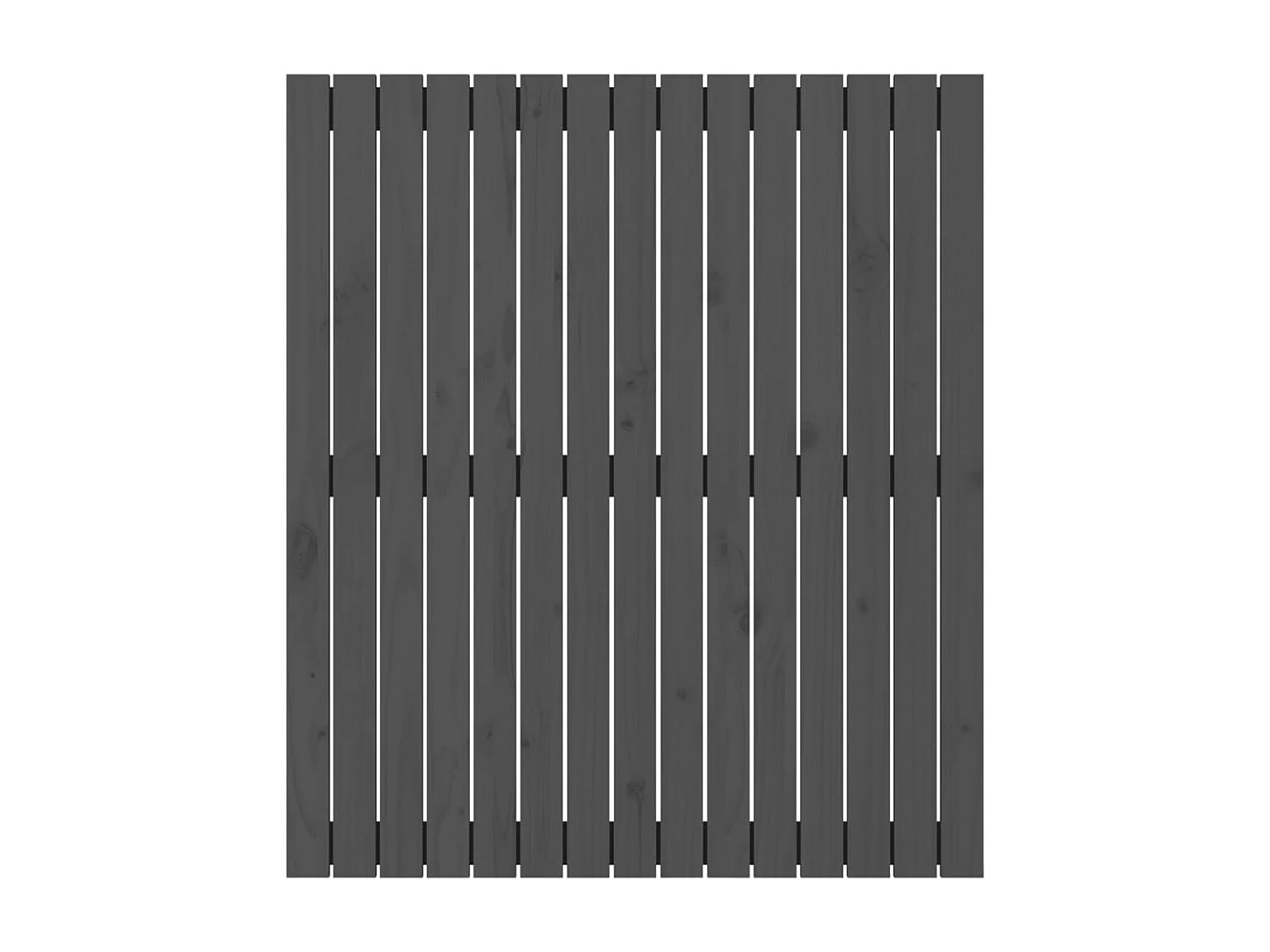 Tête de lit murale Gris 95,5x3x110 Bois massif de pin