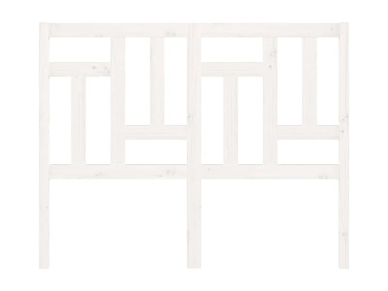 Tête de lit Blanc 145,5x4x100 Bois massif de pin 2