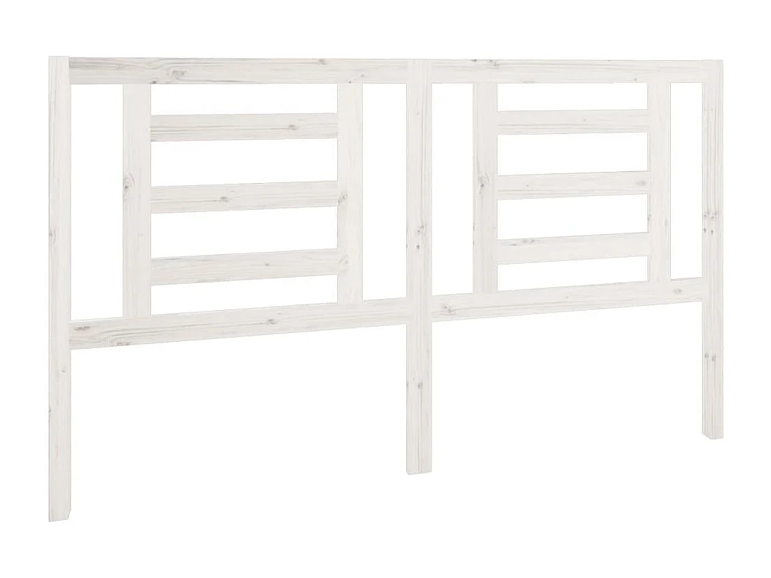 Tête de lit Blanc 166x4x100 Bois de pin massif