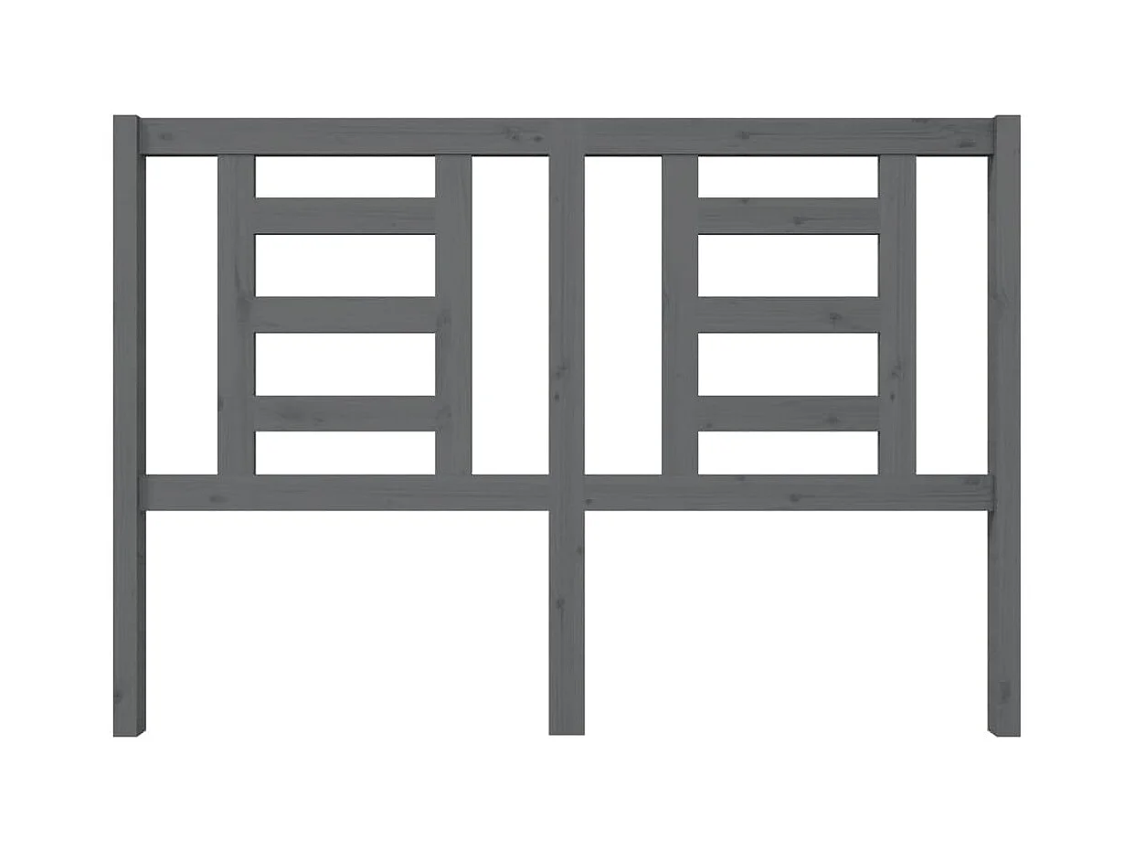 Tête de lit Gris 146x4x100 Bois massif de pin