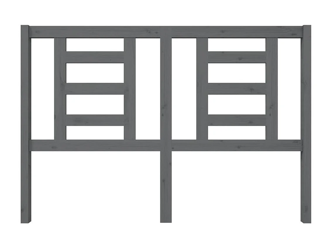 Tête de lit Gris 146x4x100 Bois massif de pin