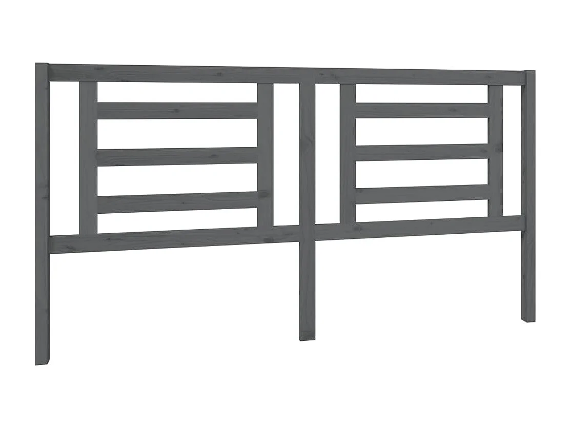 Tête de lit Gris 186x4x100 Bois de pin massif