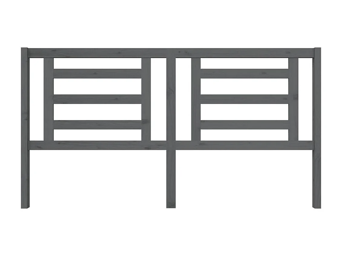 Tête de lit Gris 186x4x100 Bois de pin massif