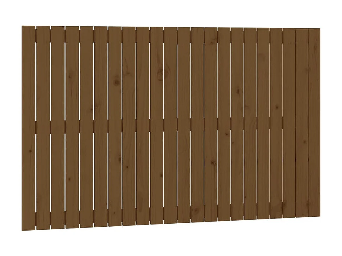 Tête de lit murale Marron miel 140x3x90 Bois massif de pin