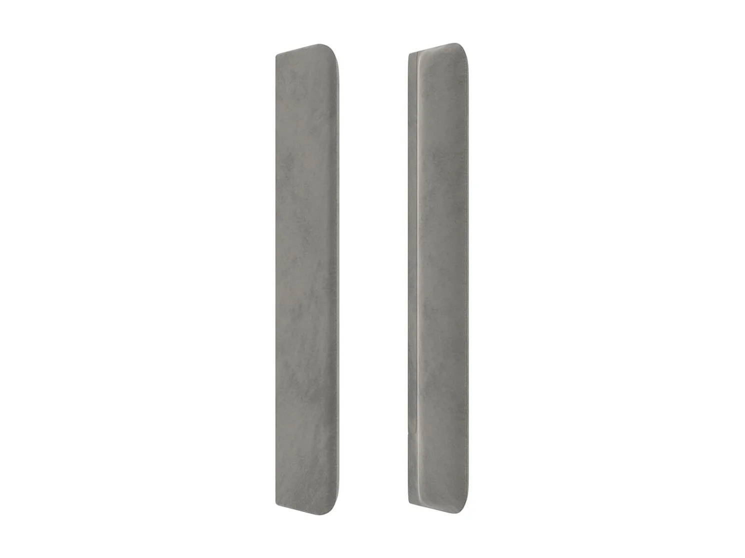 Tête de lit avec oreilles Gris clair 147x16x118-128 Velours