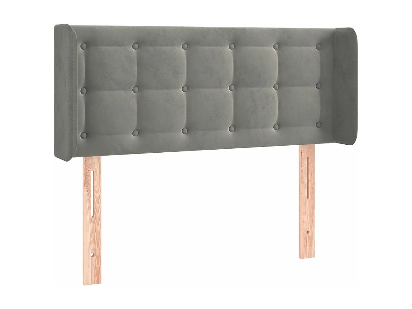Tête de lit à LED Gris clair 83x16x78-88 Velours