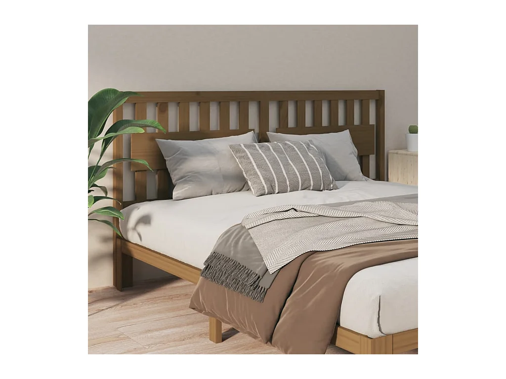 Tête de lit Marron miel 125,5x4x100 Bois massif de pin