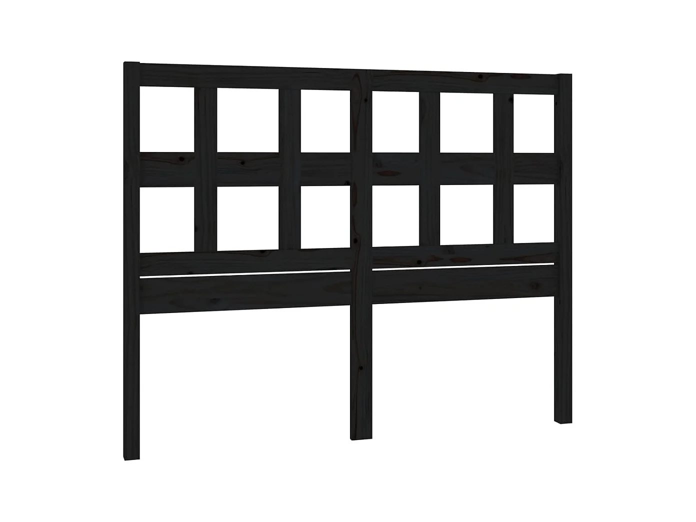 Tête de lit Noir 165,5x4x100 Bois massif de pin