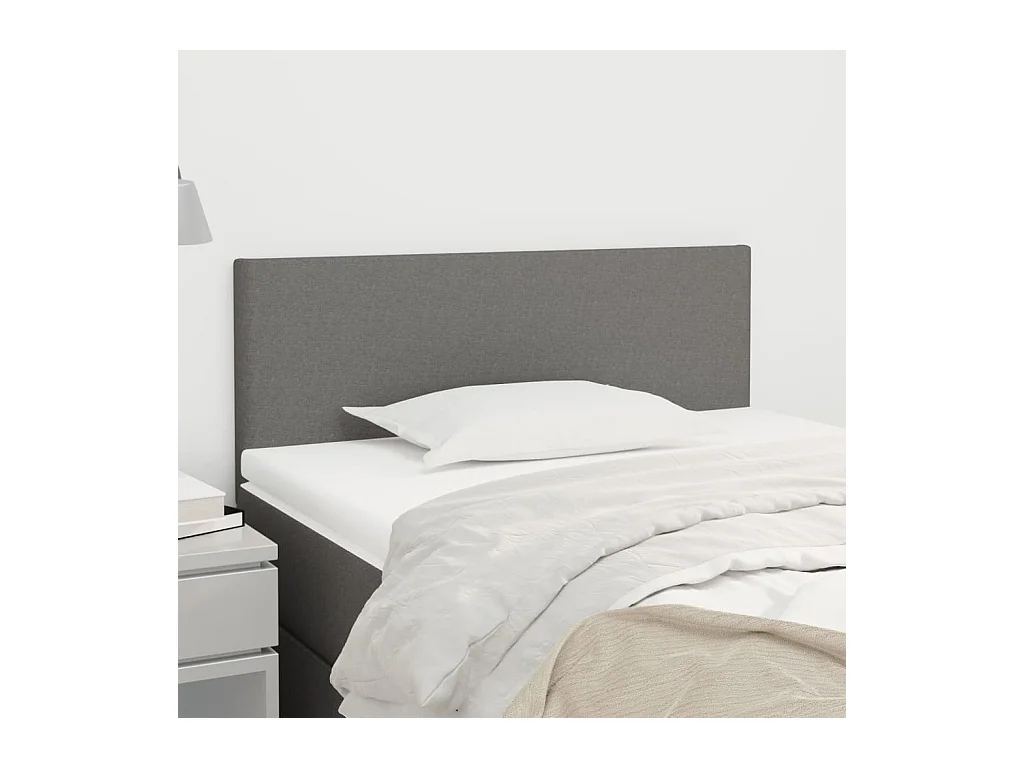 Tête de lit Gris foncé 100x5x78-88 Tissu 2