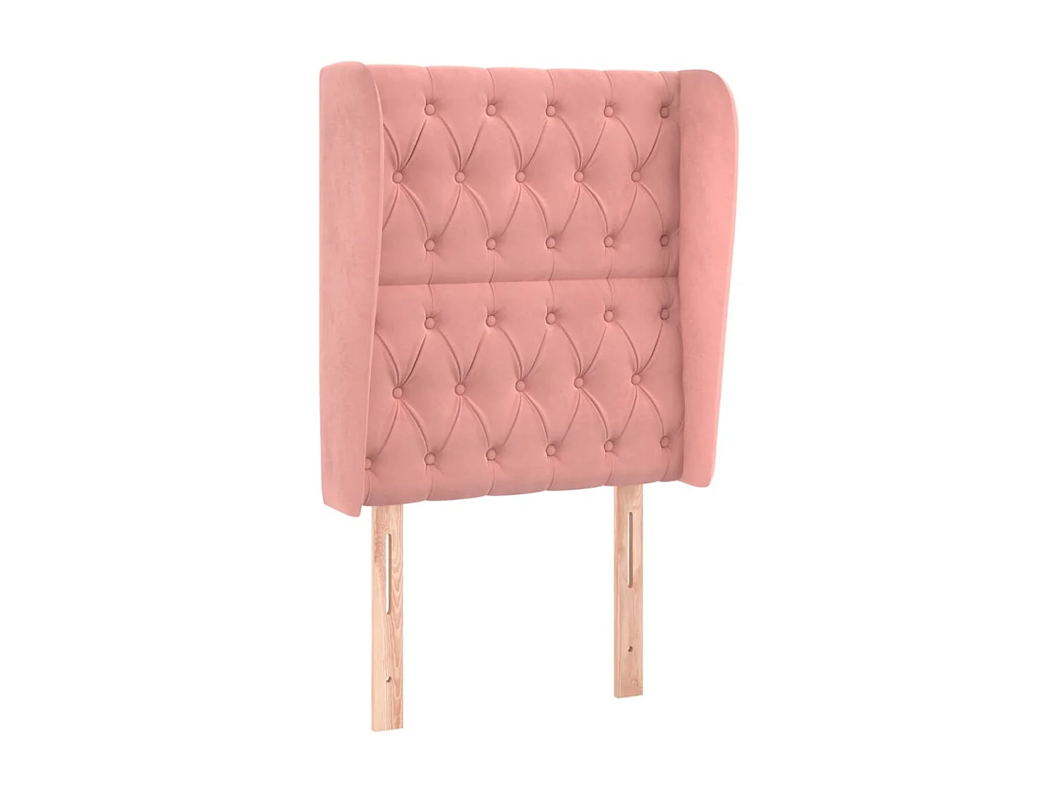 Tête de lit avec oreilles Rose 83x23x118-128 Velours