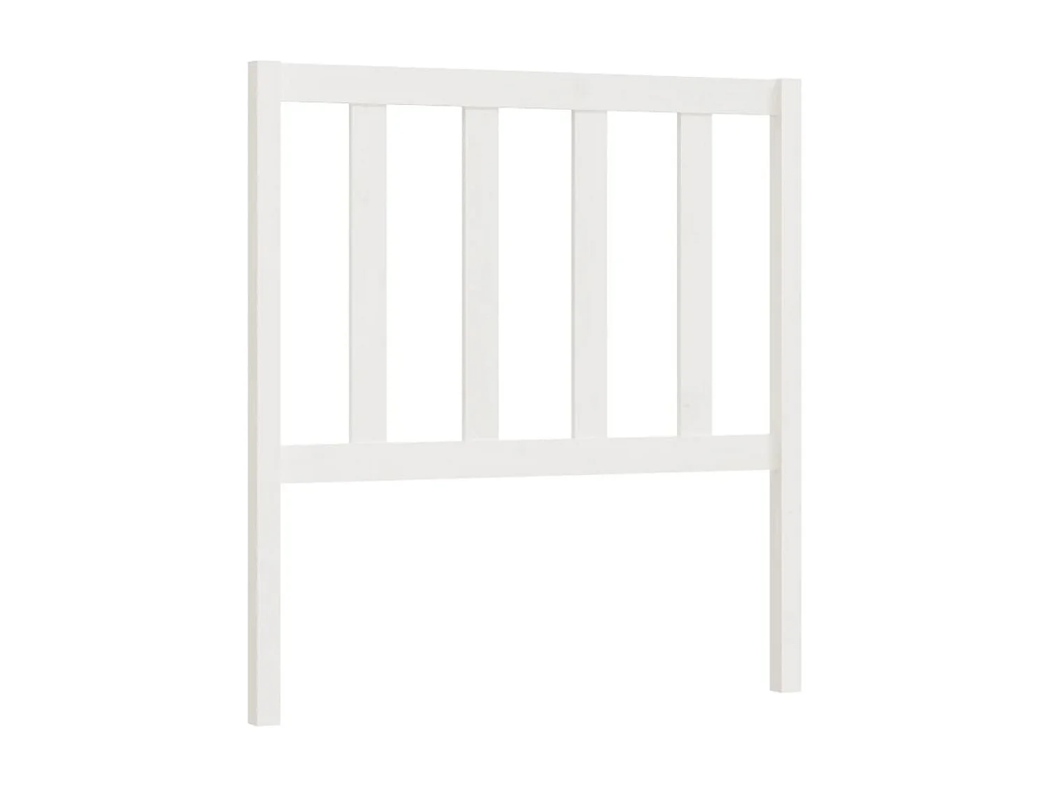 Tête de lit Blanc 81x4x100 Bois massif de pin 3