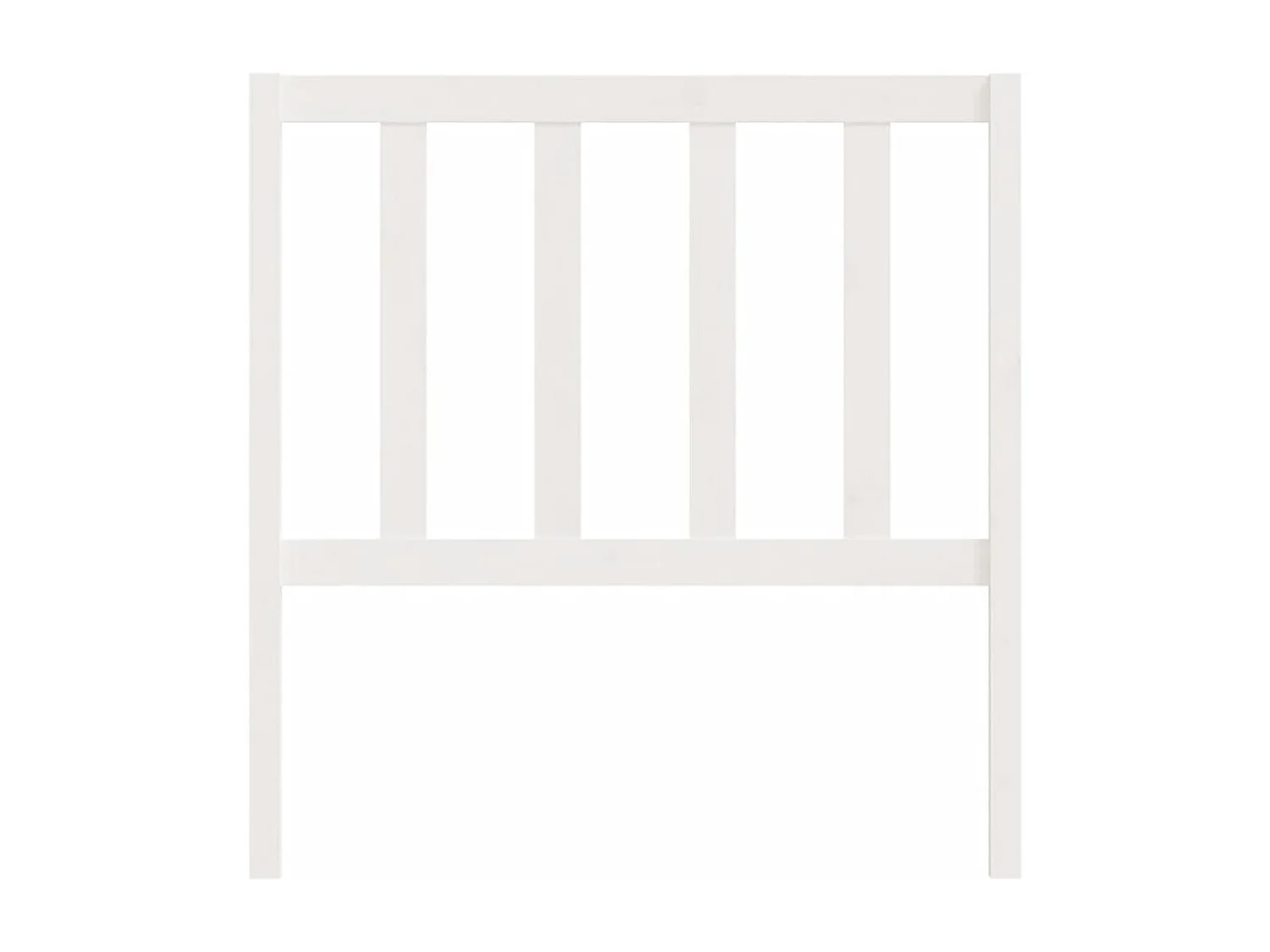 Tête de lit Blanc 81x4x100 Bois massif de pin 3