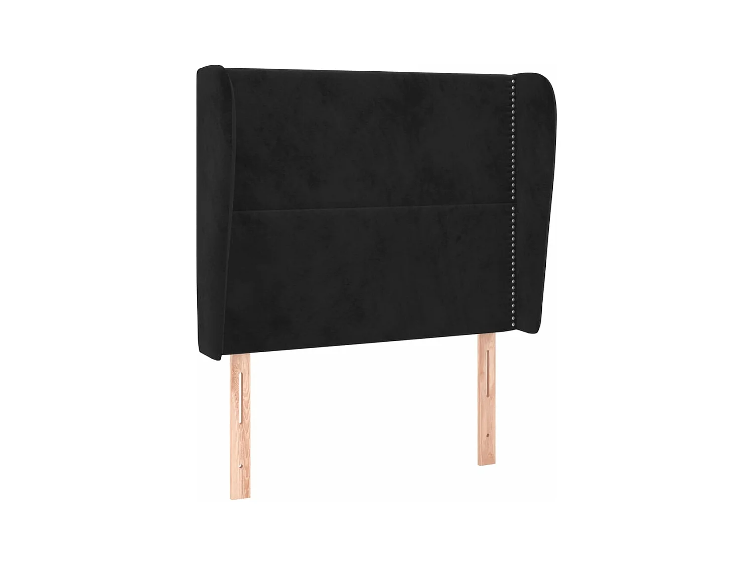 Tête de lit avec oreilles Noir 83x23x118-128 Velours