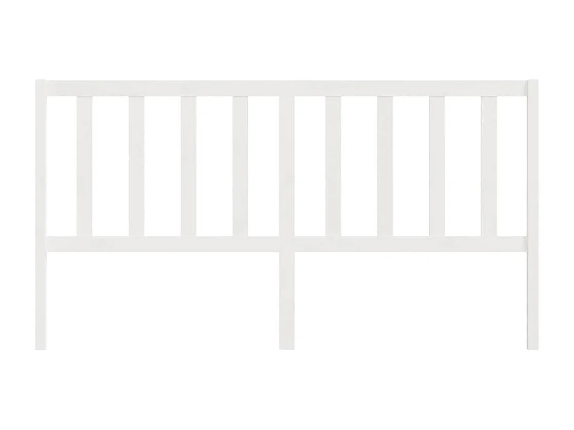 Tête de lit Blanc 206x4x100 Bois massif de pin 2