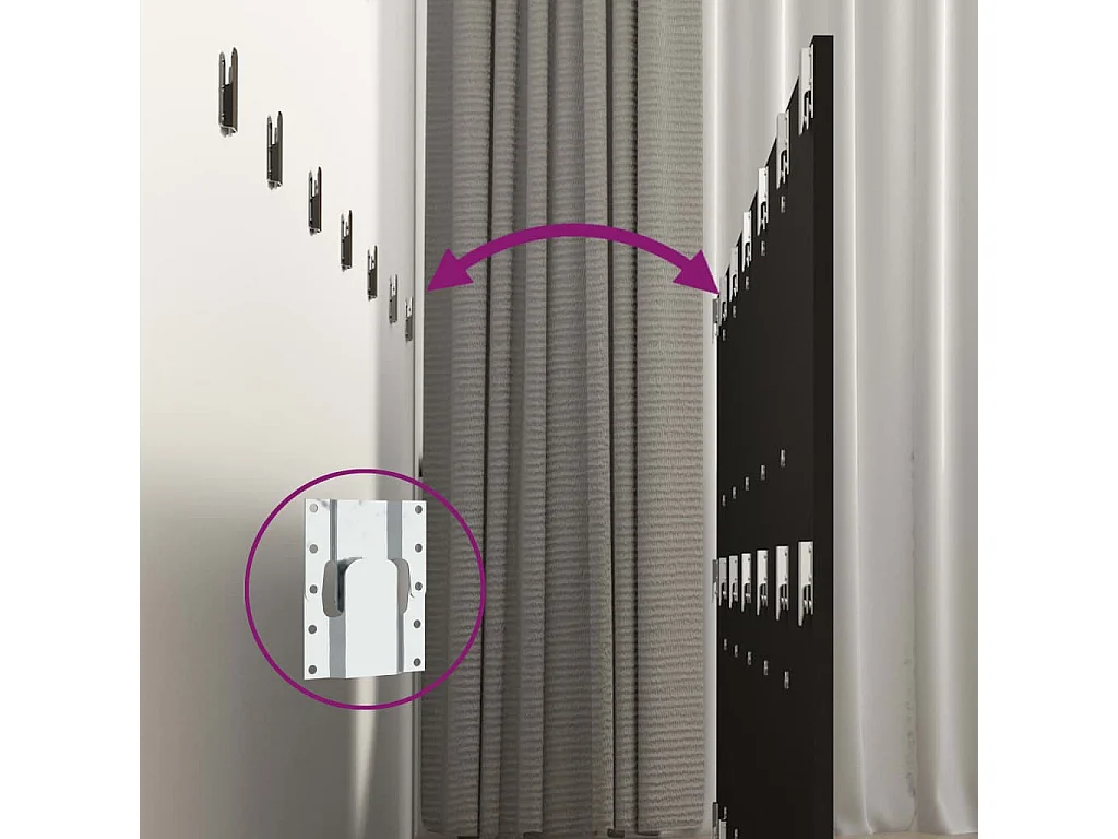 Tête de lit murale Noir 240x1,5x80 Bois d'ingénierie