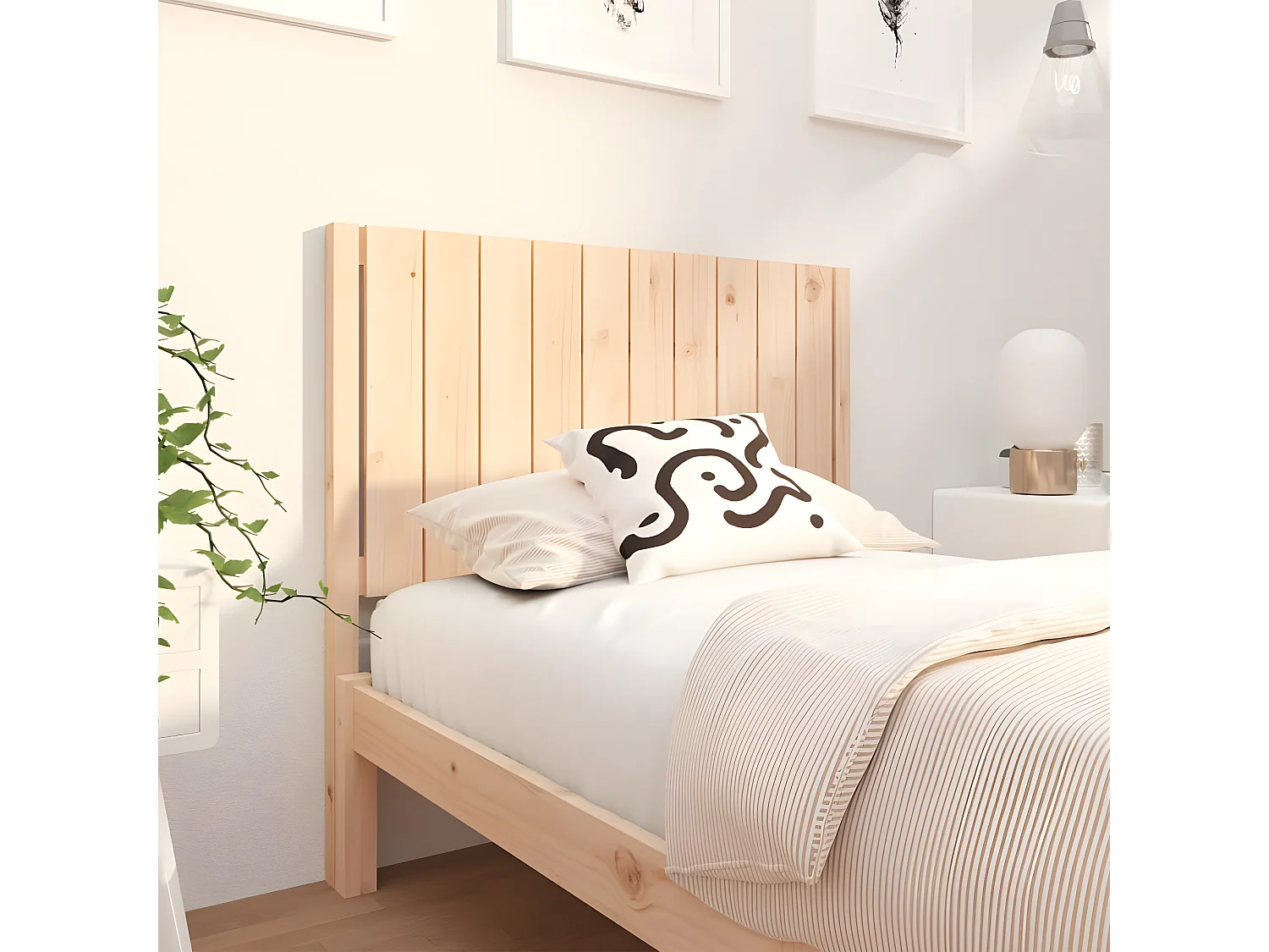 Tête de lit 105,5x4x100 Bois massif de pin Voleta