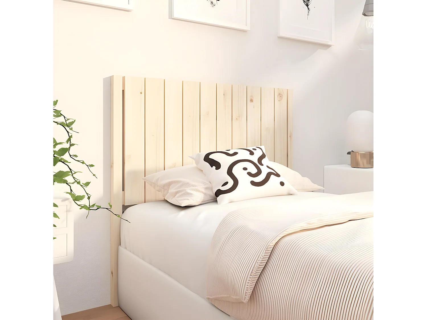 Tête de lit 105,5x4x100 Bois massif de pin Voleta