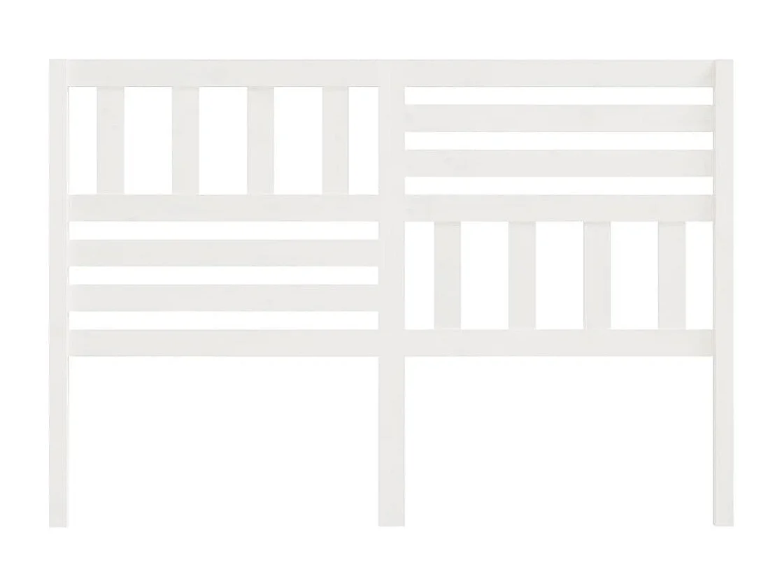 Tête de lit Blanc 146x4x100 Bois massif de pin