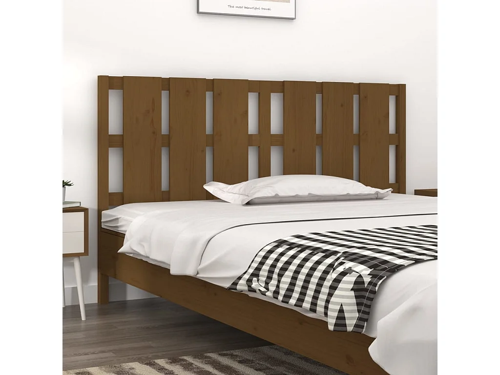 Tête de lit Marron miel 185,5x4x100 Bois massif de pin