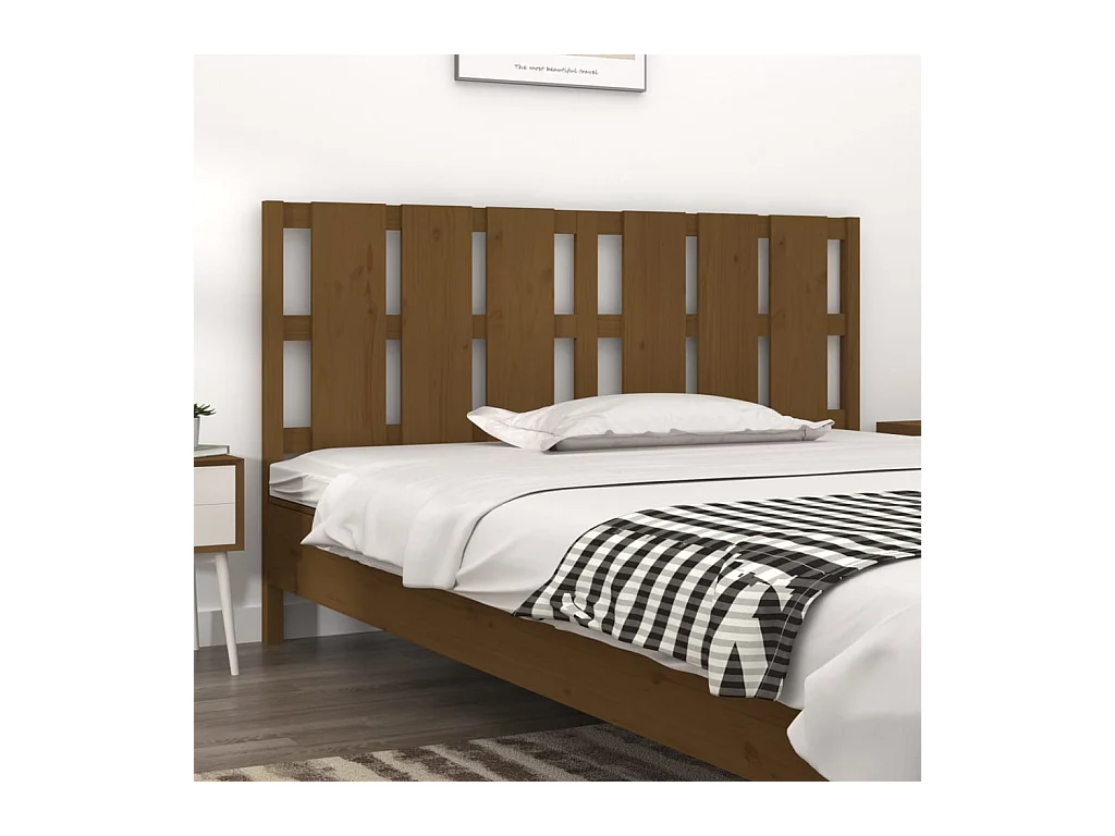 Tête de lit Marron miel 185,5x4x100 Bois massif de pin