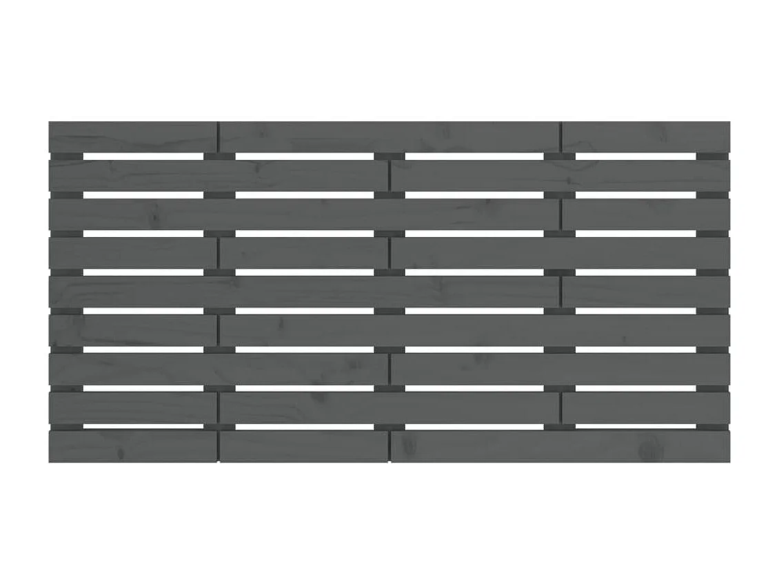 Tête de lit murale Gris 141x3x63 Bois massif de pin
