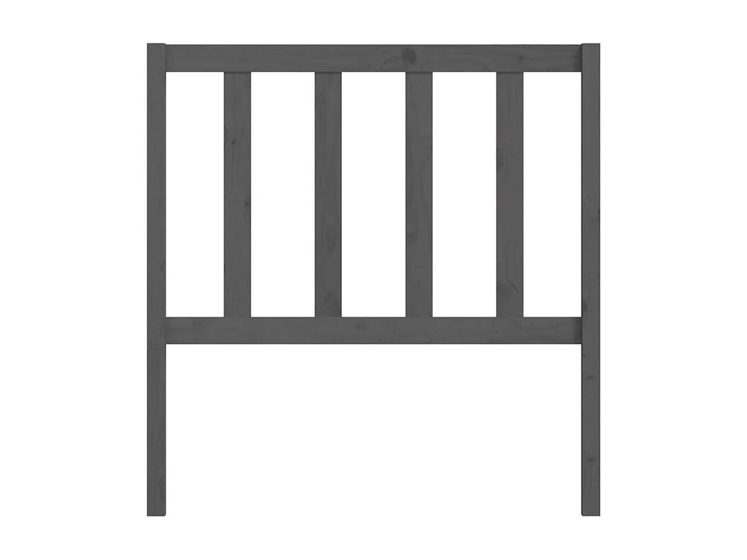 Tête de lit Gris 81x4x100 Bois massif de pin 2