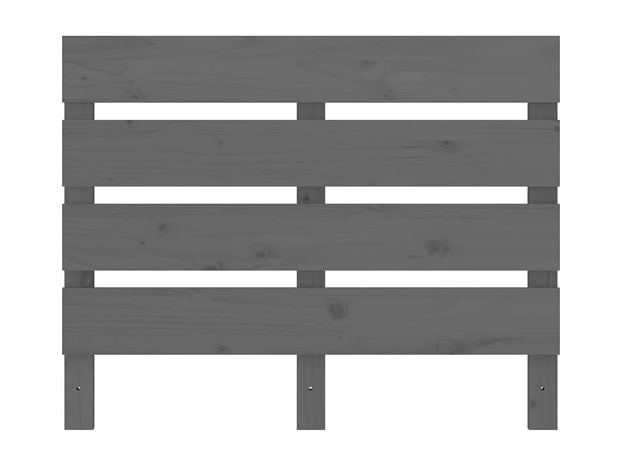 Tête de lit Gris 100x3x80 Bois massif de pin