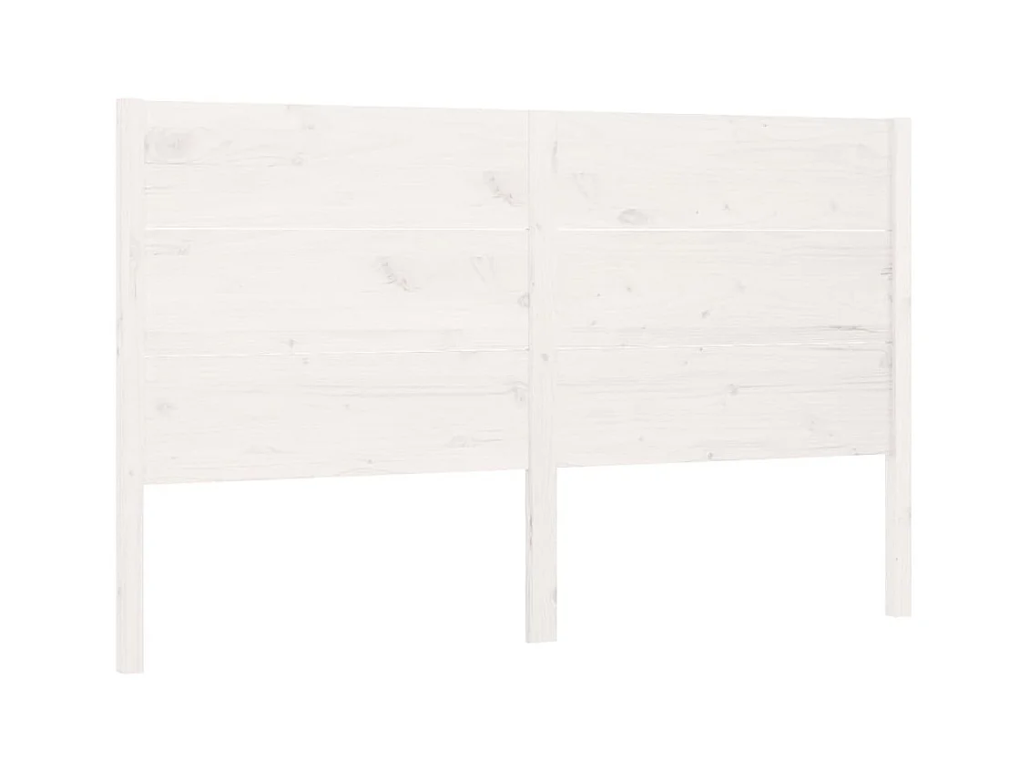 Tête de lit Blanc 146x4x100 Bois massif de pin Nuliza