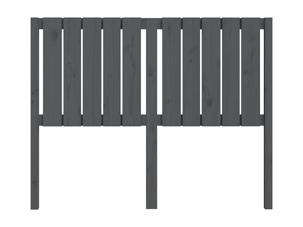 Tête de lit Gris 125,5x4x100 Bois massif de pin