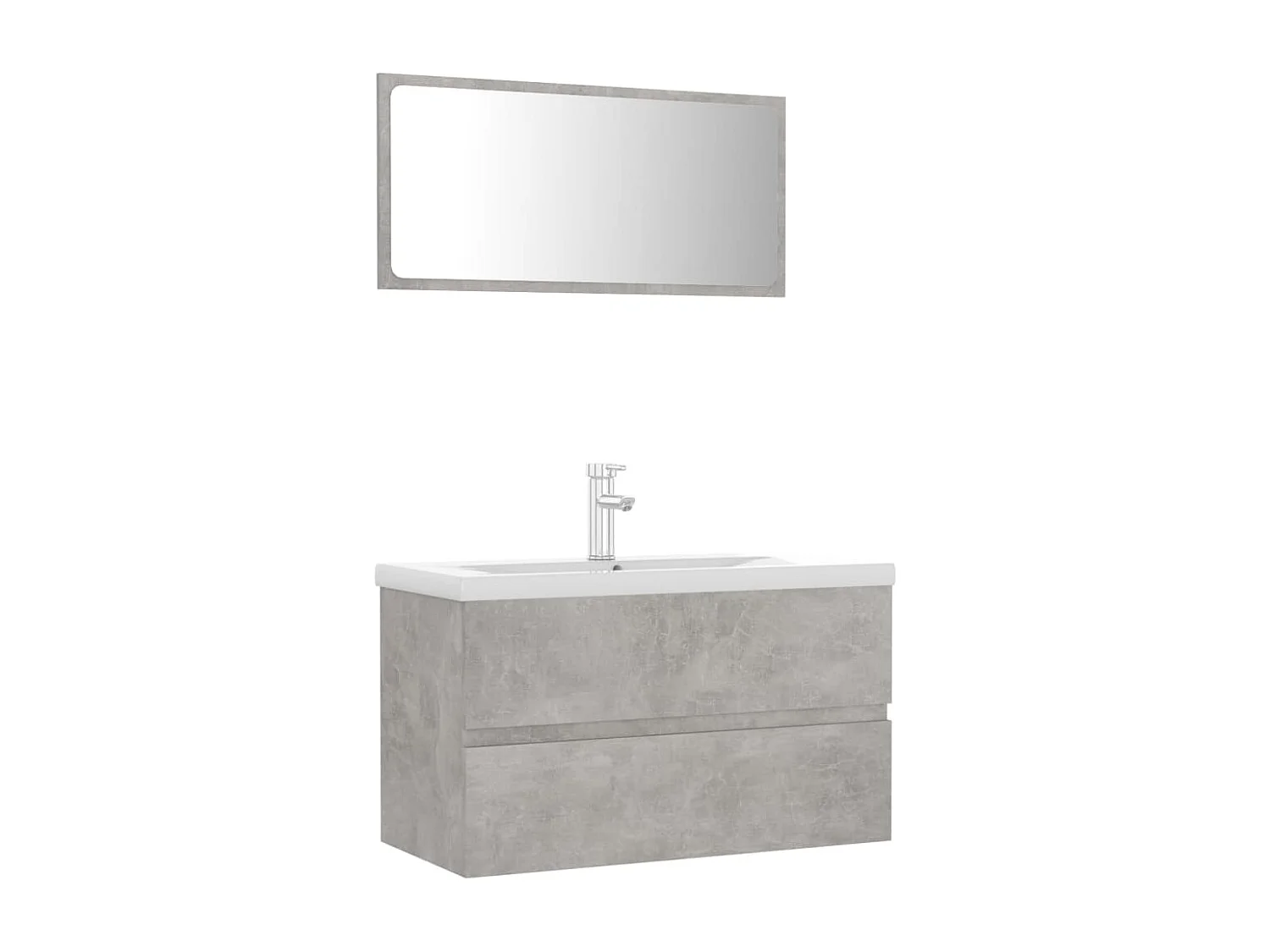 Ensemble de meubles de salle de bain Gris béton 74