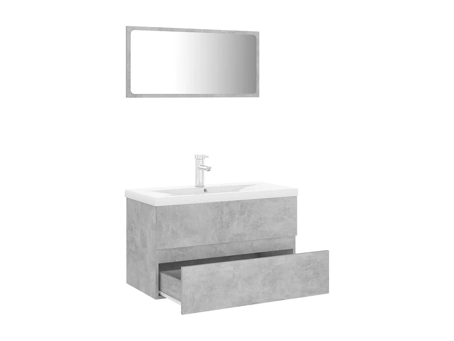 Ensemble de meubles de salle de bain Gris béton 74