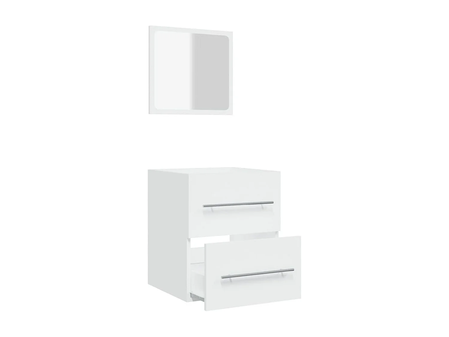 Armoire de salle de bain avec miroir Blanc 41x38,5x48