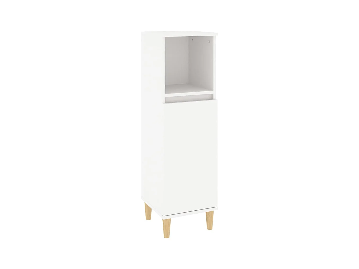 Armoire de salle de bain blanc 30x30x100 bois d'ingénierie