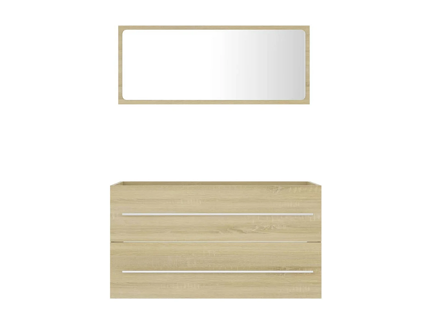 Ensemble de meubles de bain 2 pcs Chêne sonoma 5