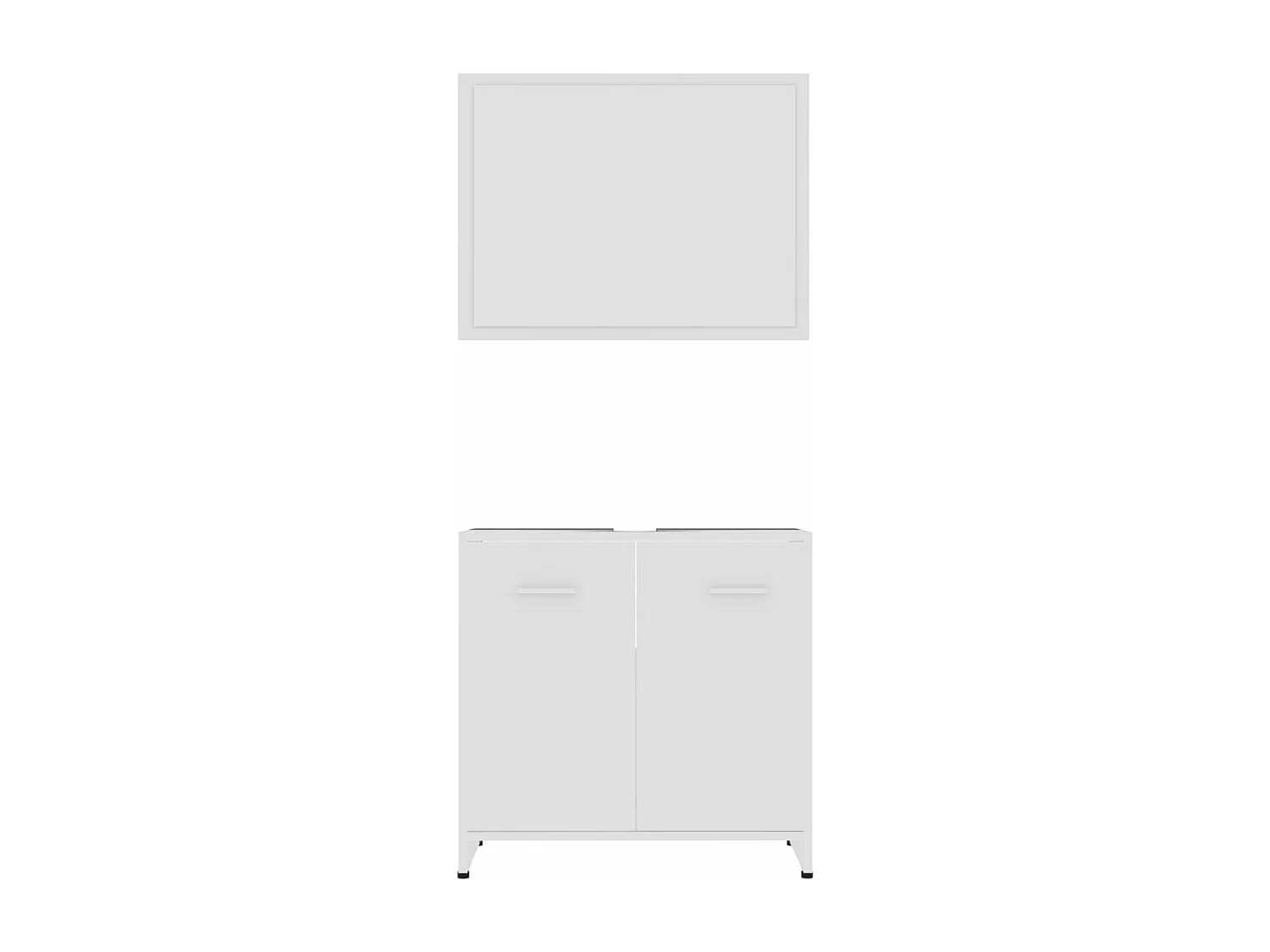 Ensemble de meubles de salle de bain 3 pcs Blanc 5