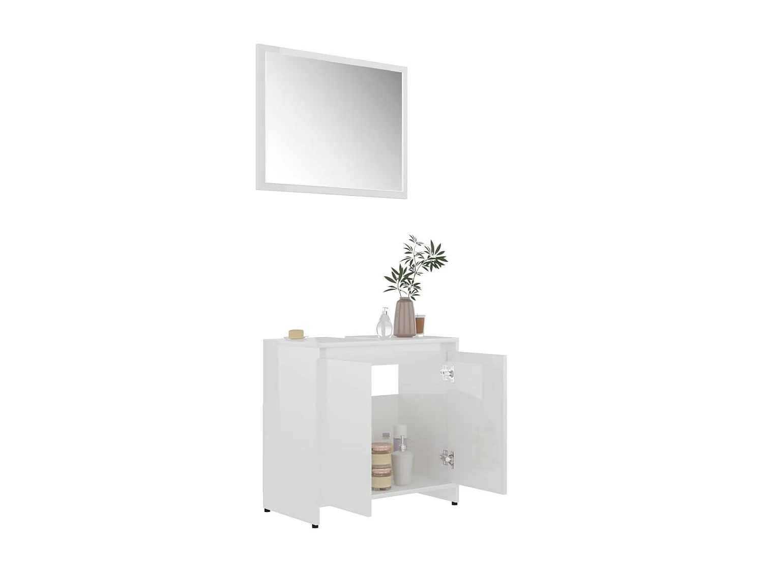 Ensemble de meubles de salle de bain Blanc brillant 50