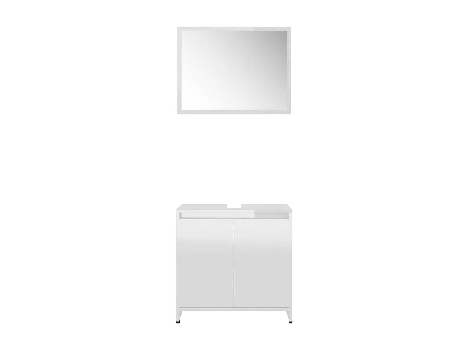 Ensemble de meubles de salle de bain Blanc brillant 50