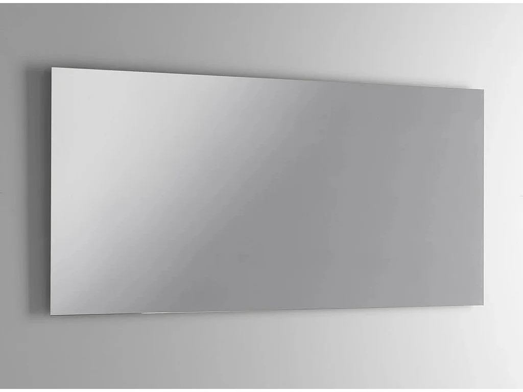 Ensemble meuble de salle de bain 6 tiroirs laqué blanc brillant et miroir Malo L 120cm
