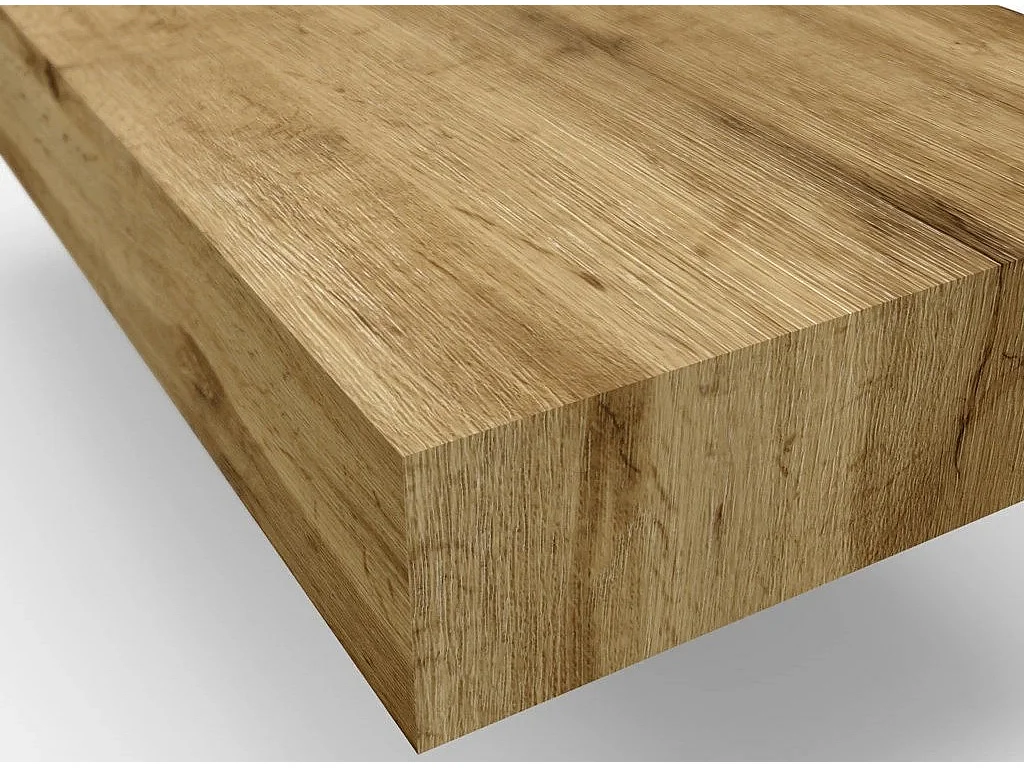 Ensemble meuble de salle de bain chêne clair double vasque et miroir à LED Kyo L 120cm