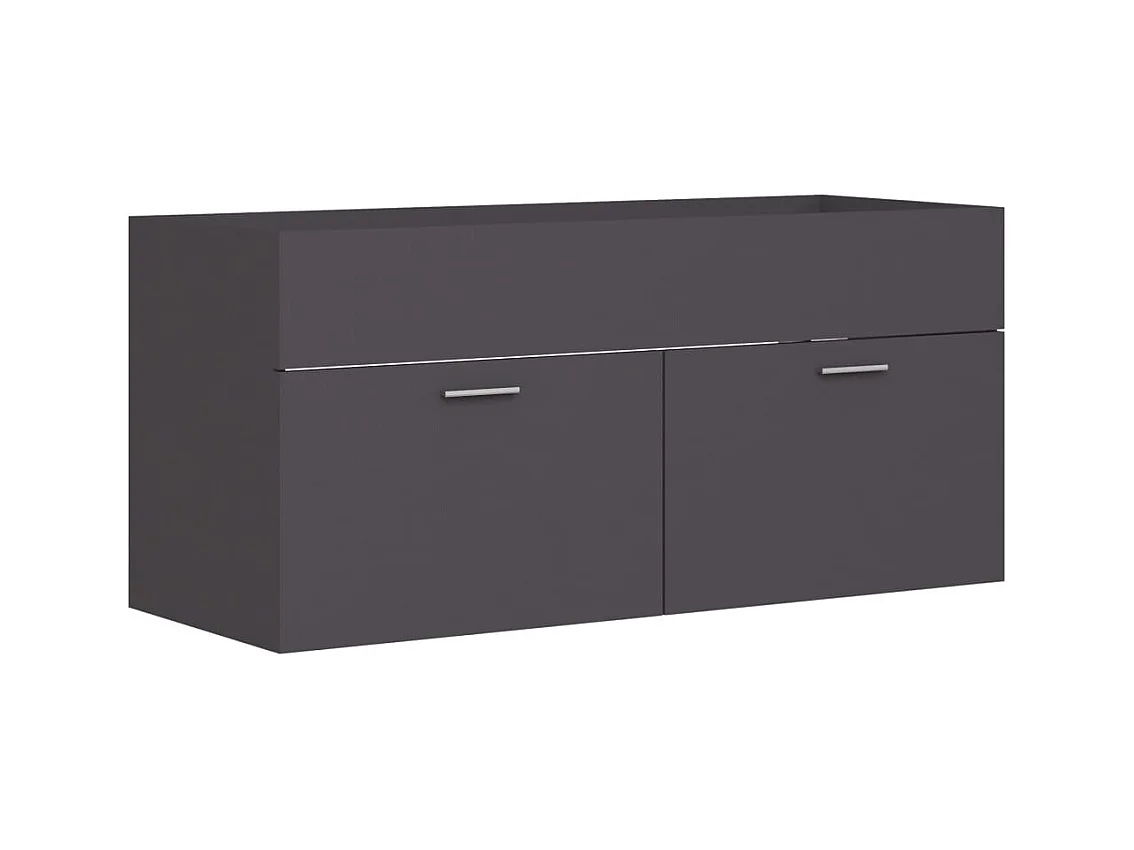Wastafelkast 100x38,5x46 cm bewerkt hout grijs