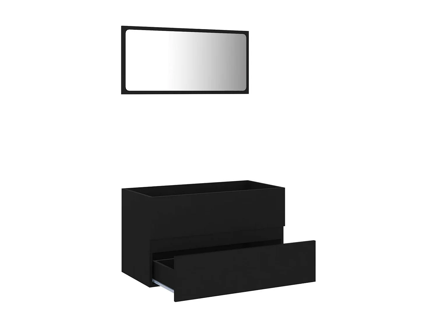 Ensemble de meubles de salle de bain 2 pcs Noir Vezal