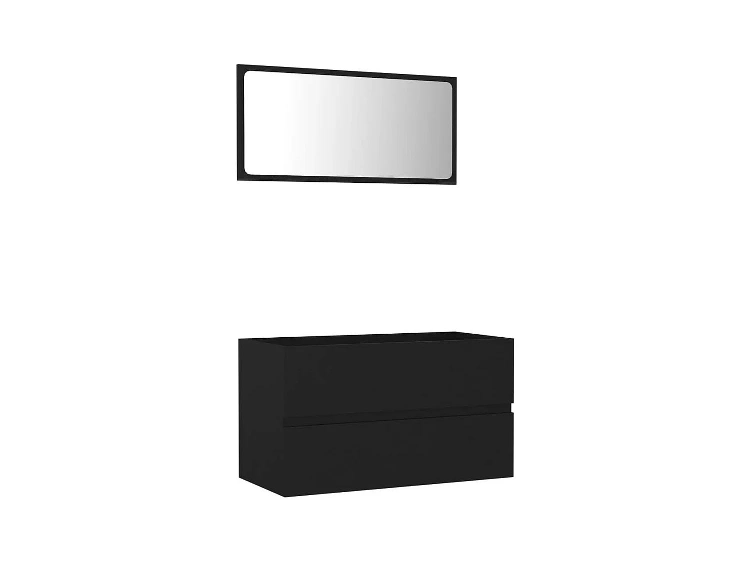 Ensemble de meubles de salle de bain 2 pcs Noir Vezal