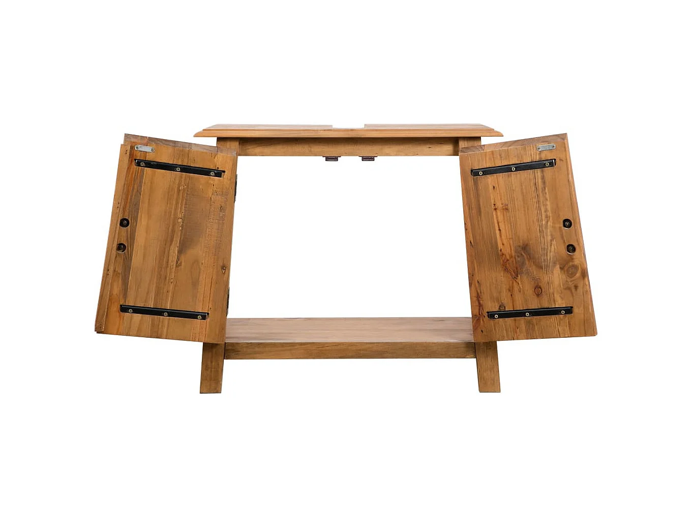 Mobilier de salle de bain Bois de pin massif recyclé