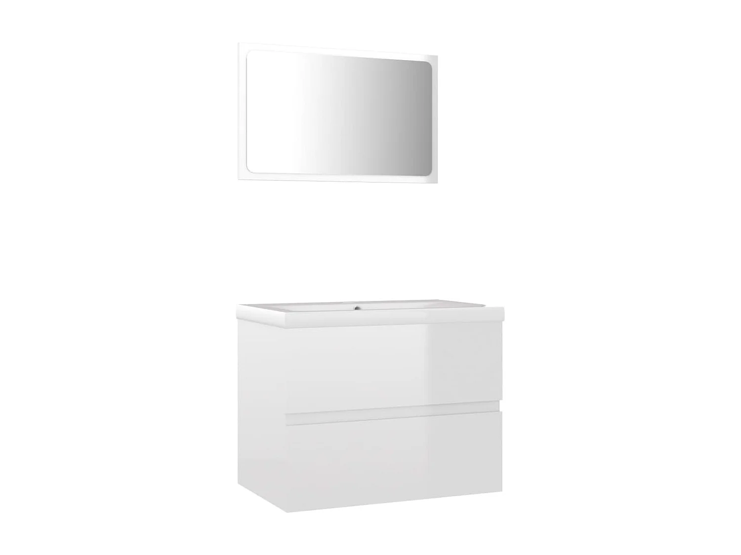 Ensemble de meubles de salle de bain Blanc brillant 69