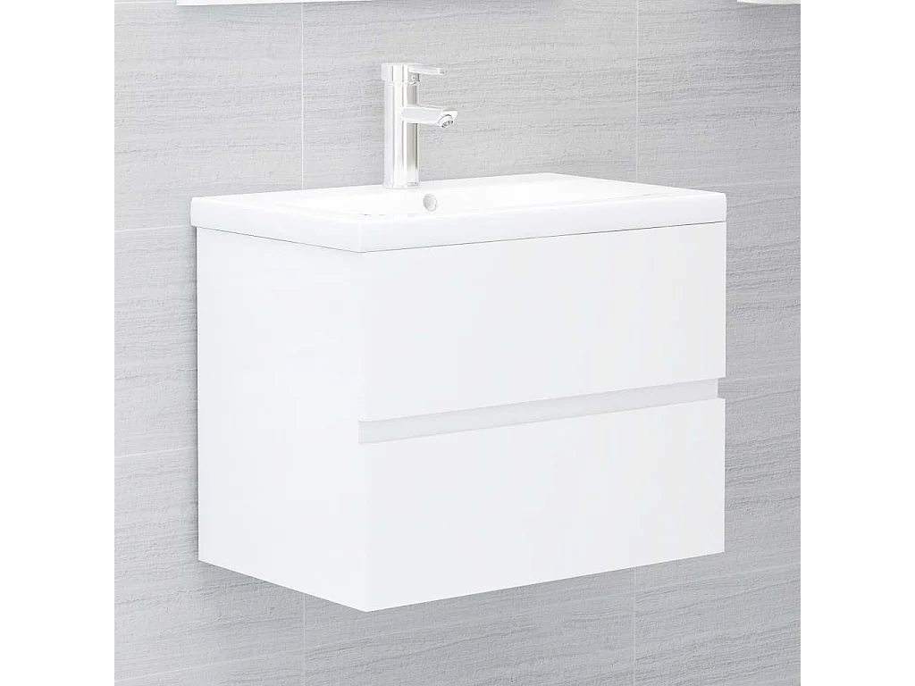 Ensemble de meubles de salle de bain Blanc brillant 69