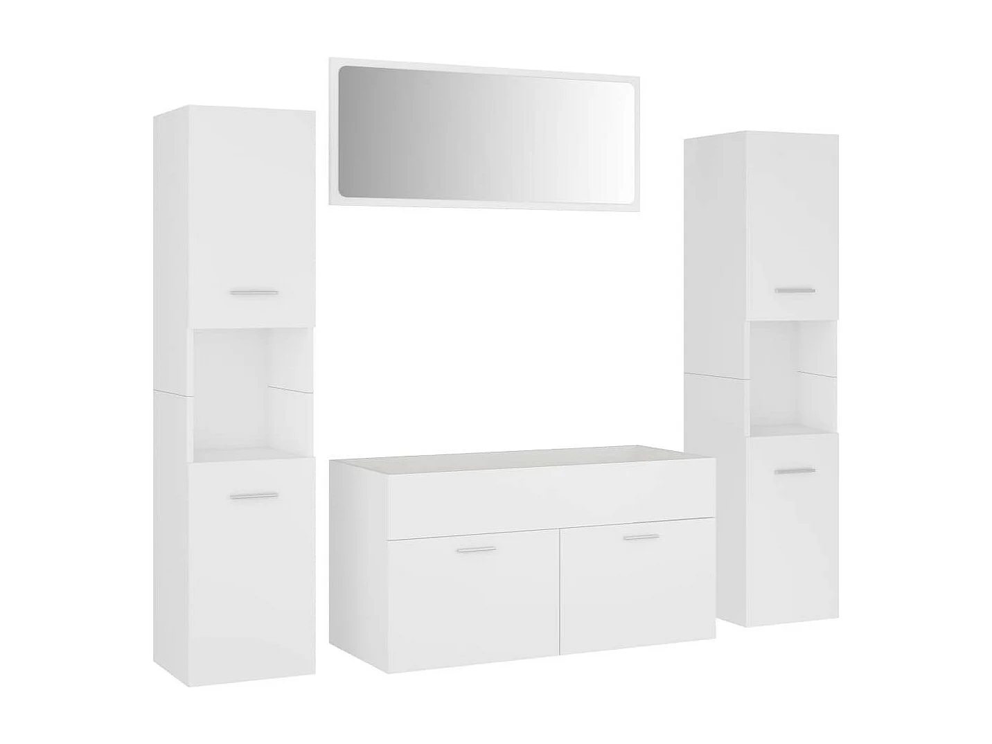 Ensemble de meubles de salle de bain Blanc 12