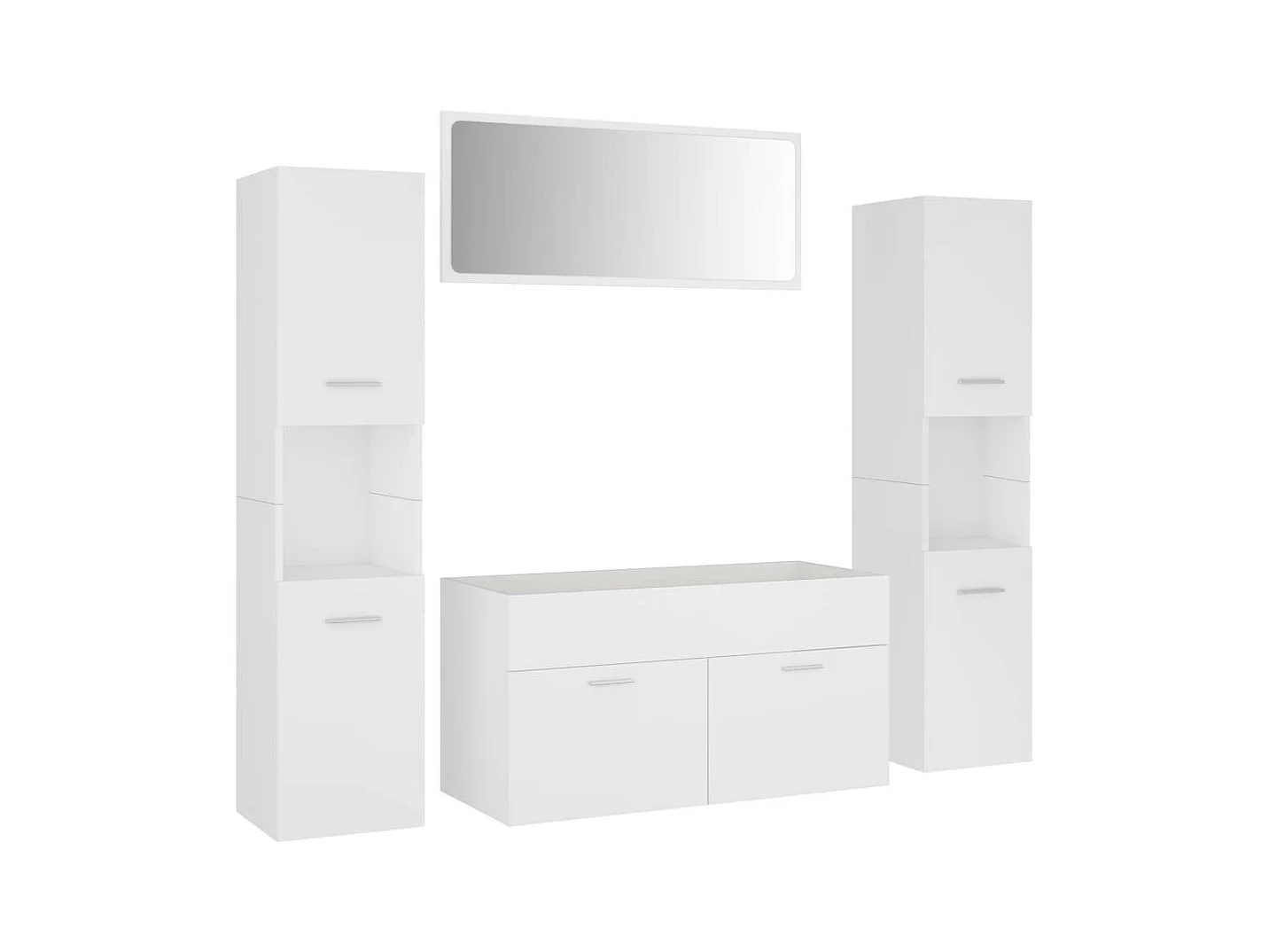 Ensemble de meubles de salle de bain Blanc 12