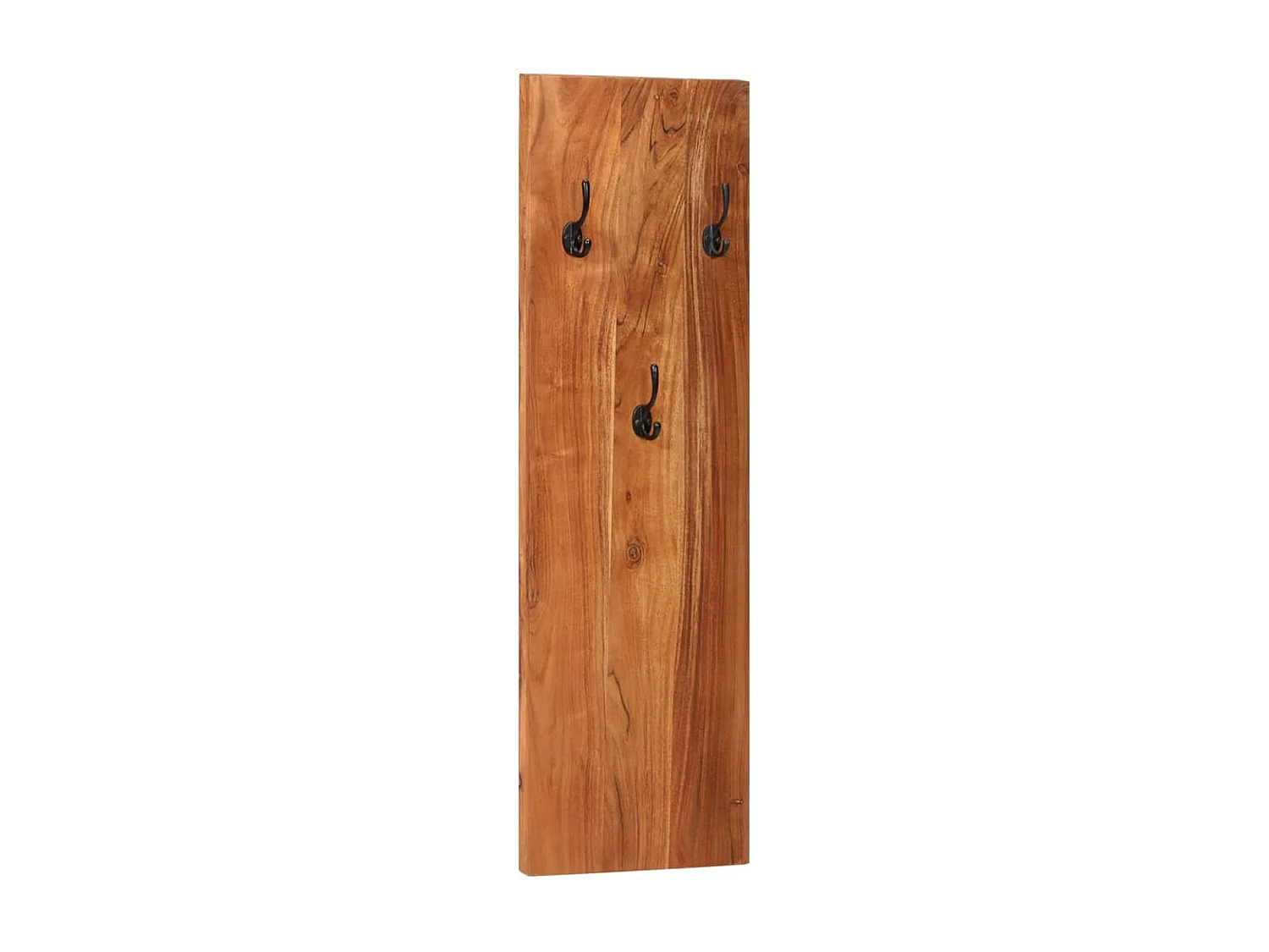 Porte-manteaux muraux 2 pcs 36x3x110 Bois d'acacia massif