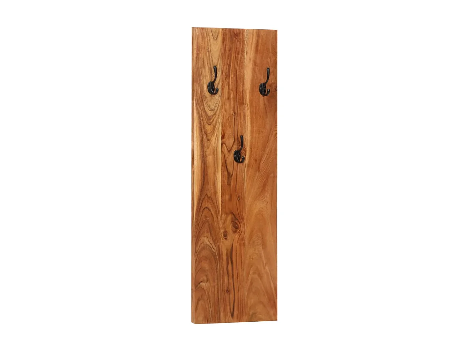 Porte-manteaux muraux 2 pcs 36x3x110 Bois d'acacia massif