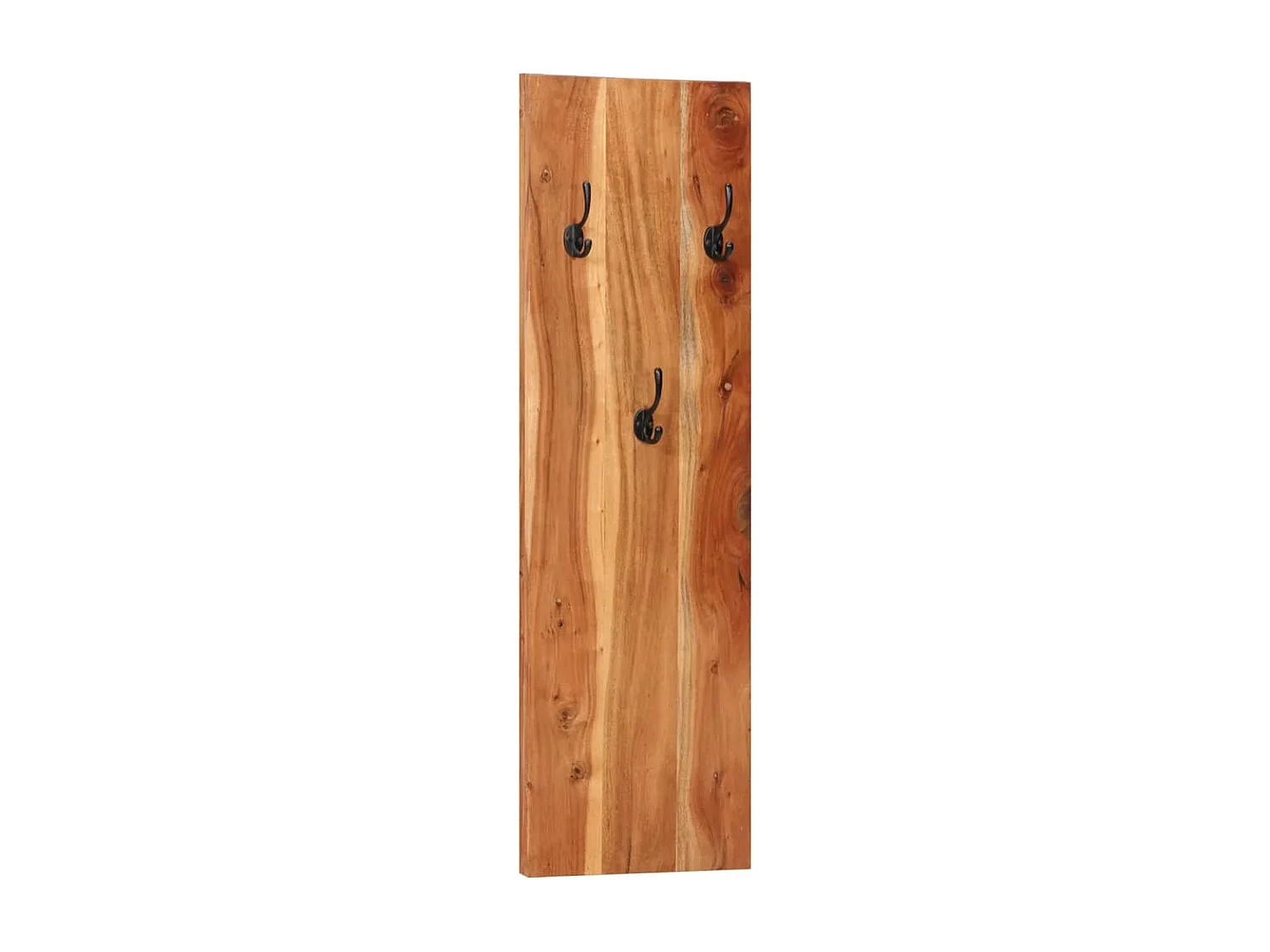 Porte-manteaux muraux 2 pcs 36x3x110 Bois d'acacia massif